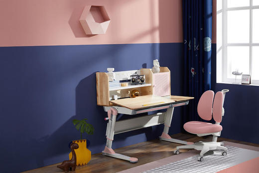 2平米爆款飞行家学习桌+护脊学习椅：原生真实木，多级调节，呵护宝宝脊椎 商品图3