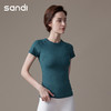 SANDI品牌短袖SH21C07女士瑜伽体恤不插胸垫 商品缩略图0