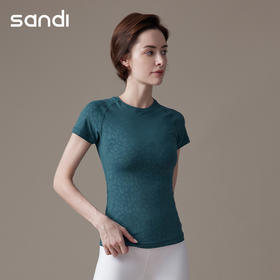 SANDI品牌短袖SH21C07女士瑜伽体恤不插胸垫