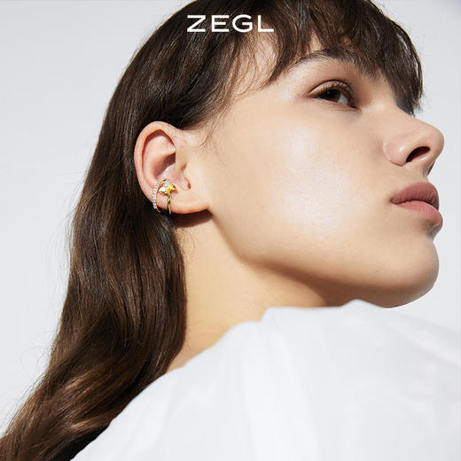 ZEGL设计师花朵耳夹女夏高级感小众耳骨夹耳环法式复古无耳洞耳饰 商品图4