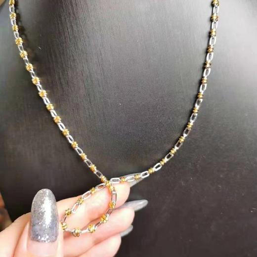 价值3500+ 意大利工艺金银链子 百搭气质 保色时间好 造型别致漂亮 晶莹剔透 熠熠生辉！加搭配吊坠/可单带 商品图5