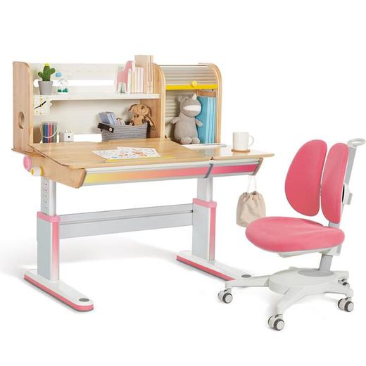 2平米 儿童学习桌实木桌梦境系列 （进口桦木）小学生书桌多功能桌椅套装 梦境1.2米+学习椅 商品图8
