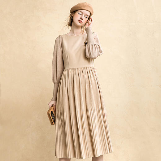 famecoco范可儿通勤连衣裙秋气质仙女长裙F216FA014 商品图1