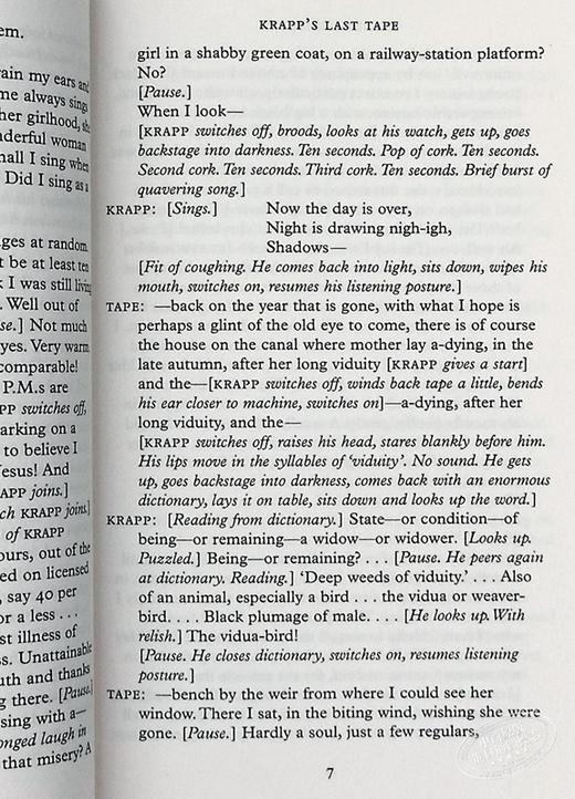 【中商原版】碎片集 杂谈及一个戏剧片段 Krapp s Last Tape and Other Shorter Plays 英文原版 Samuel Beckett 商品图5