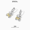 ZEGL设计师童趣熊系列蝴蝶结小熊耳坠耳环女夏设计感耳扣小众耳饰 商品缩略图3