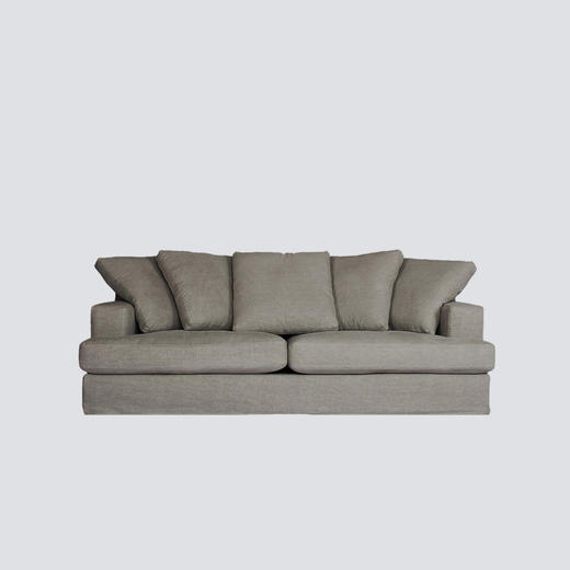 NS家居nsfurniture软包活套可拆洗布艺三人位沙发NSSF-5212-60KD 商品图1