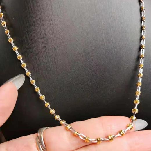 价值3500+ 意大利工艺金银链子 百搭气质 保色时间好 造型别致漂亮 晶莹剔透 熠熠生辉！加搭配吊坠/可单带 商品图6