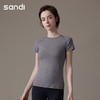 SANDI品牌短袖SH21C07女士瑜伽体恤不插胸垫 商品缩略图3