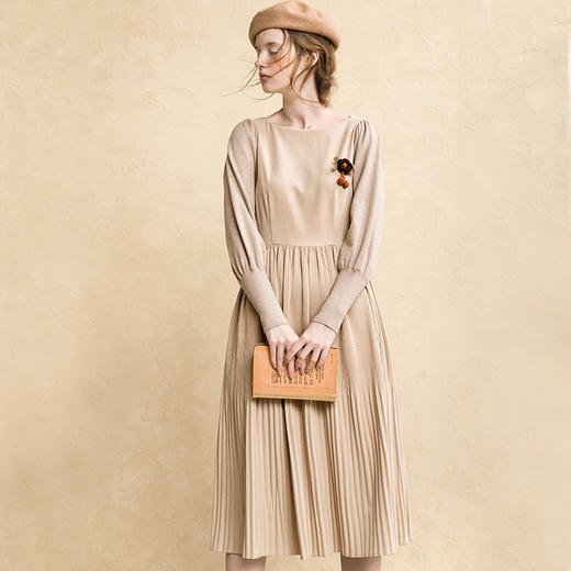 famecoco范可儿通勤连衣裙秋气质仙女长裙F216FA014 商品图0