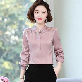 时尚气质，洋气打底雪纺长袖衬衣TR-5017