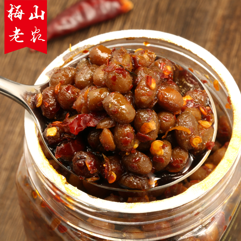 【梅山老农】湖南特产新化白溪农家手工风味豆豉 （俗称：坛子豆豉）