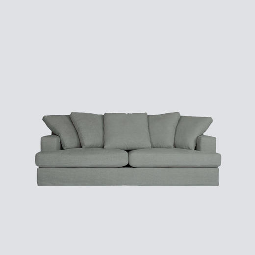NS家居nsfurniture软包活套可拆洗布艺三人位沙发NSSF-5212-60KD 商品图0