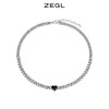 ZEGL设计师黑玛瑙爱心古巴项链女潮嘻哈ins小众设计冷淡风锁骨链 商品缩略图0