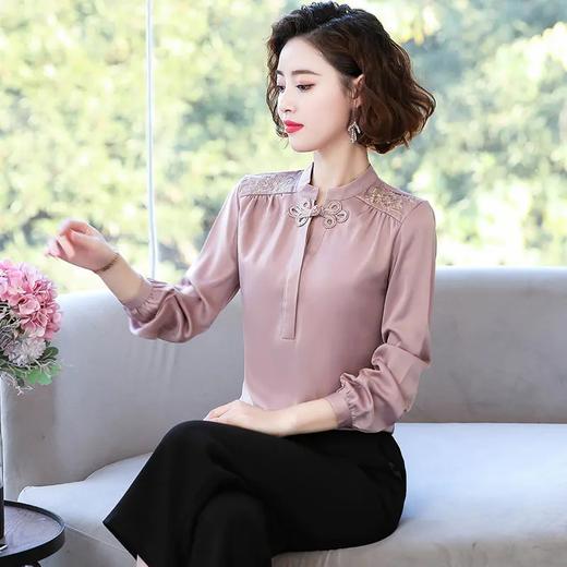 时尚气质，洋气打底雪纺长袖衬衣TR-5017 商品图2