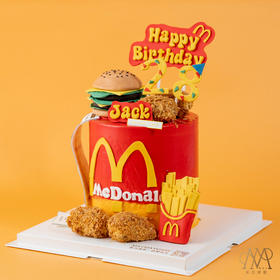 【3747】“麦当劳·炸鸡汉堡套餐蛋糕”（D类）（提前三天预定）