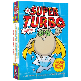 超级英雄漫画小说4册盒装 英文原版 The Super Turbo Collection 英文版儿童冒险章节桥梁书 小学生英语课外阅读读物 进口原版书籍