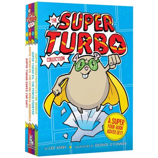 超级英雄漫画小说4册盒装 英文原版 The Super Turbo Collection 英文版儿童冒险章节桥梁书 小学生英语课外阅读读物 进口原版书籍 商品图0