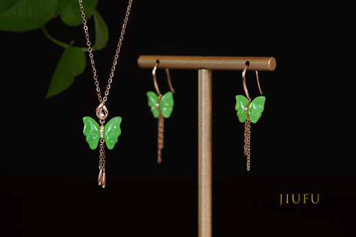 翠蝶套装（吊坠+耳饰） 商品图1