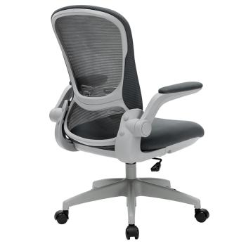 八九间电脑椅 学生学习椅子 书房写字椅 人体工学座椅 可调节滑轮椅 升降转椅 家用办公靠背椅 526WB灰框灰网 商品图0