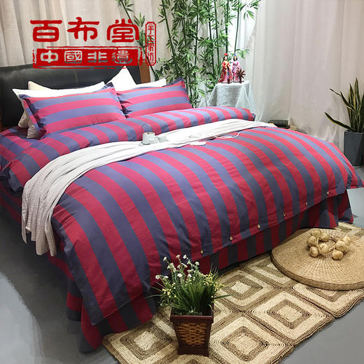 （乡村振兴商品）百布堂纯棉四件套A4 好运来（故宫红） 商品图2