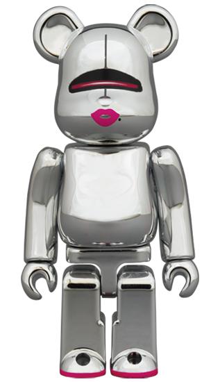 收藏系列 Be@rbrick 400%系列 空山基 红唇 银色 商品图2