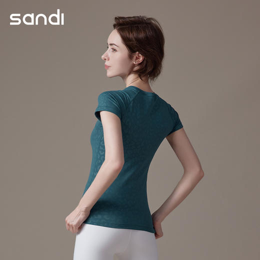 SANDI品牌短袖SH21C07女士瑜伽体恤不插胸垫 商品图1