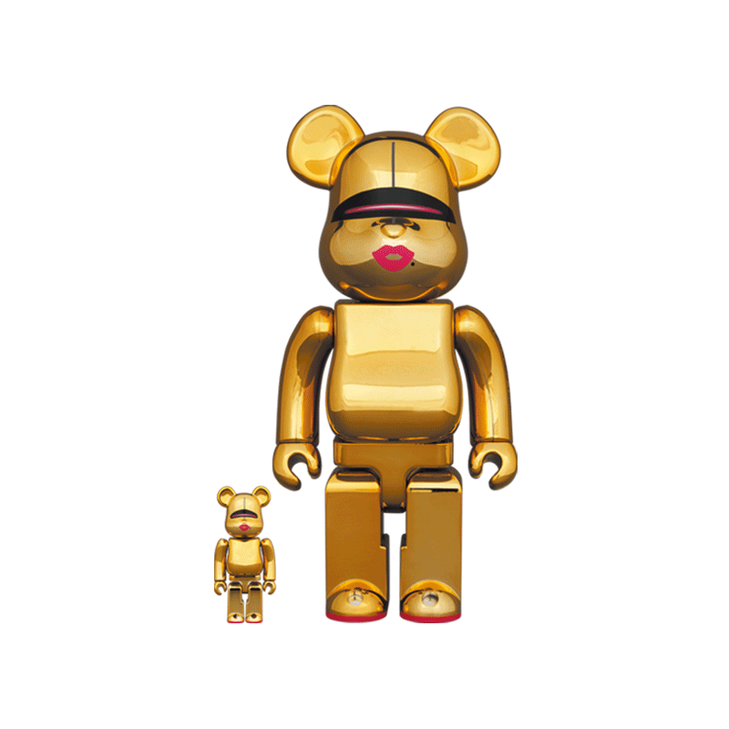 收藏系列 Be@rbrick 400%系列 空山基 红唇 金色