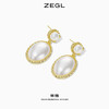 ZEGL设计师The Crown人造珍珠耳环女2023年新款耳钉925银针耳饰品 商品缩略图3