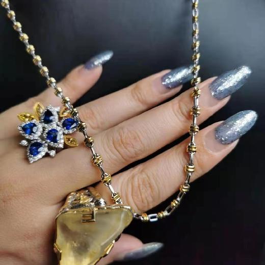 价值3500+ 意大利工艺金银链子 百搭气质 保色时间好 造型别致漂亮 晶莹剔透 熠熠生辉！加搭配吊坠/可单带 商品图4