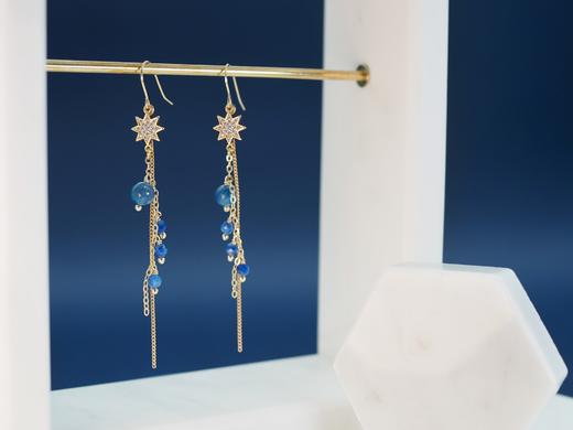 【海王星耳环】天然蓝晶石 找到另一半 商品图3