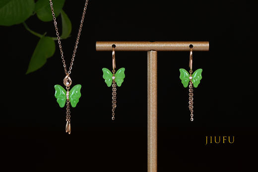 翠蝶套装（吊坠+耳饰） 商品图0