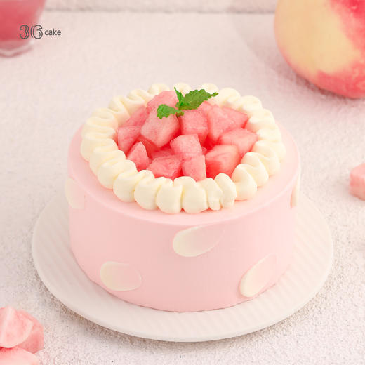 迷你多肉蜜桃蛋糕，可选4英寸 商品图1