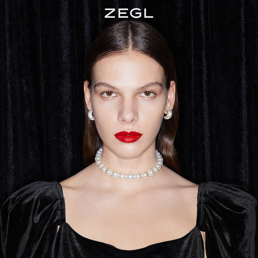 ZEGL设计师The Crown简约气质耳钉女夏高级感耳环925银针小众耳饰 商品图4