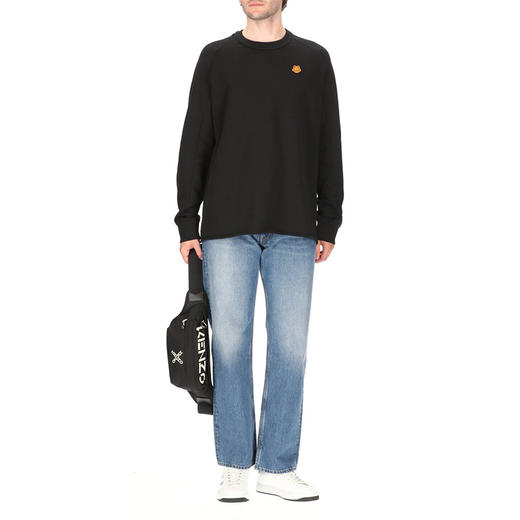 KENZO 高田贤三 男士棉质小虎头圆领长袖卫衣 黑色 FB65 SW019 4ML 99 商品图3