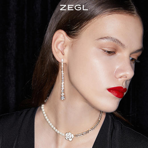 ZEGL高级感流星耳环女气质长款耳钉小众2021年新款潮925银针耳饰 商品图1