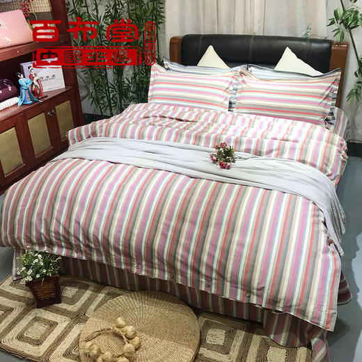 （乡村振兴商品）百布堂纯棉四件套A5 好运来（复古红） 商品图1