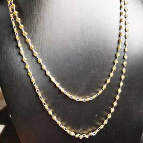 价值3500+ 意大利工艺金银链子 百搭气质 保色时间好 造型别致漂亮 晶莹剔透 熠熠生辉！加搭配吊坠/可单带