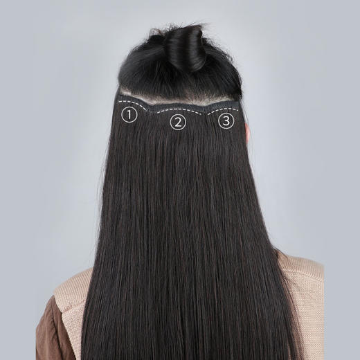 真发片假发女长发一片式假发片 无痕隐形补发接发片 直发垫发片 商品图2