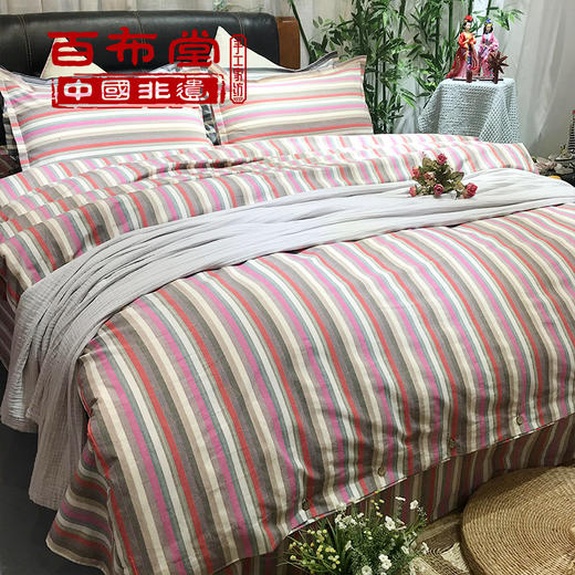 （乡村振兴商品）百布堂纯棉四件套A5 好运来（复古红） 商品图3