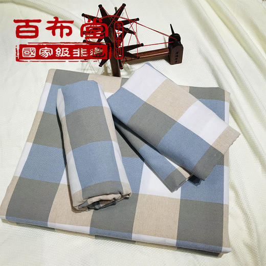 【企业】百布堂纯棉粗布床单（灰白格） 商品图6