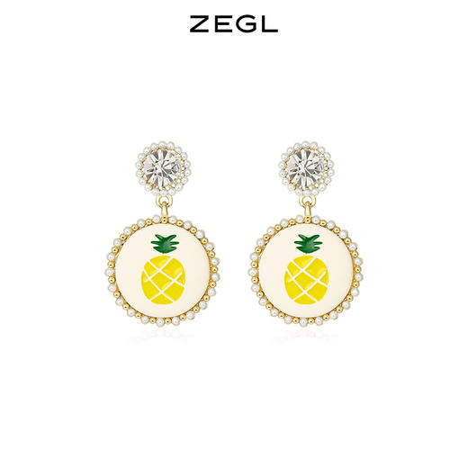 ZEGL度假风夏天水果耳环女小众设计感耳钉925银针个性网红耳饰品 商品图0