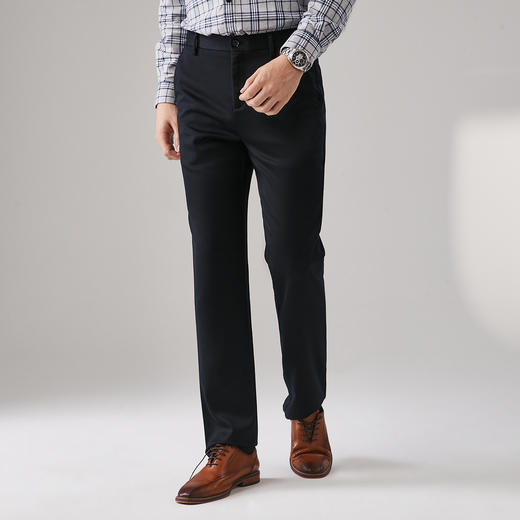 GOOD LUCK德鲨男装休闲裤时尚商务微弹力男装长裤子B287601 商品图3