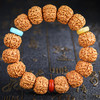 六鑫珠宝  尼泊尔五瓣爆肉双龙纹大金刚菩提手串14-15mm 商品缩略图0