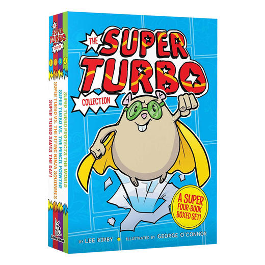 超级英雄漫画小说4册盒装 英文原版 The Super Turbo Collection 英文版儿童冒险章节桥梁书 小学生英语课外阅读读物 进口原版书籍 商品图2