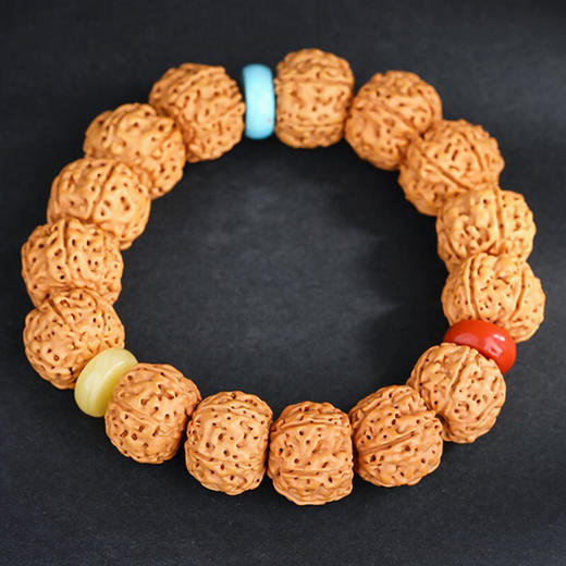 六鑫珠宝  尼泊尔五瓣爆肉双龙纹大金刚菩提手串14-15mm 商品图4