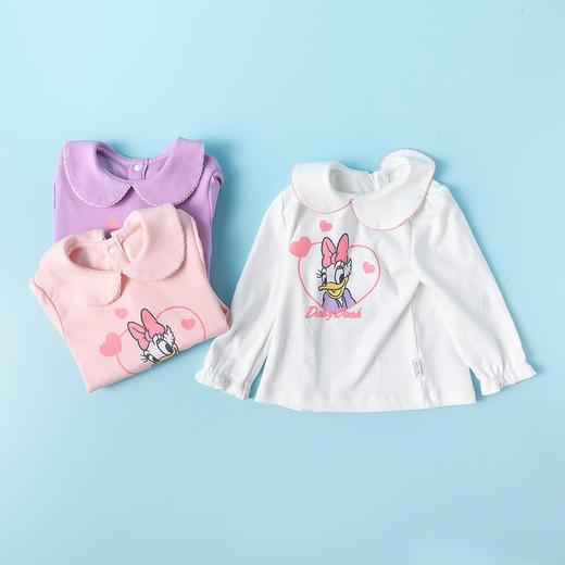 迪士尼唐老鸭黛丝系列春秋女童宝宝娃娃领长袖T恤上衣 商品图9