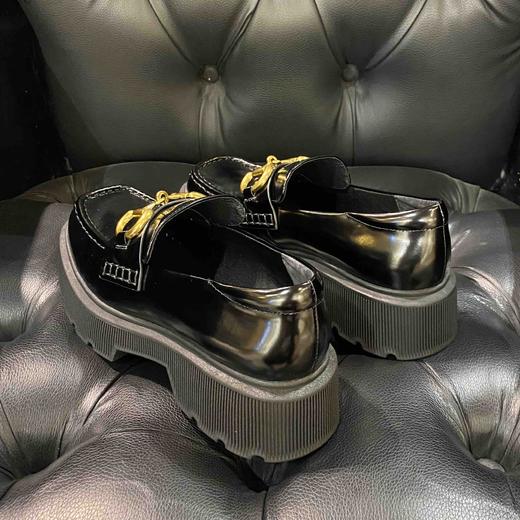 LFGJ 3008 厚底小皮鞋牛皮马衔扣松糕底英伦复古乐福鞋女单鞋 商品图3