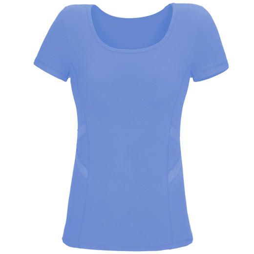 FS178X  梵美人动感拼纱瑜伽短袖（云糯柔感面料） 商品图4