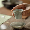 束刻 古青/海棠茶杯 口径5.4cm 高4.5cm 满容30ml 古青手绘兰花绣球花茶杯文人器功夫茶具海棠茶杯花口小品茗杯 商品缩略图1