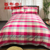 （乡村振兴商品）百布堂纯棉四件套A3版（玫红格） 商品缩略图0